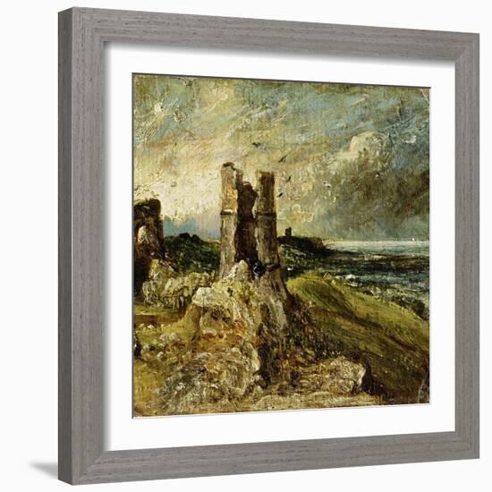 Sketch of Hadleigh Castle (Recto) (Oil on Millboard)-John Constable-Framed Giclee Print