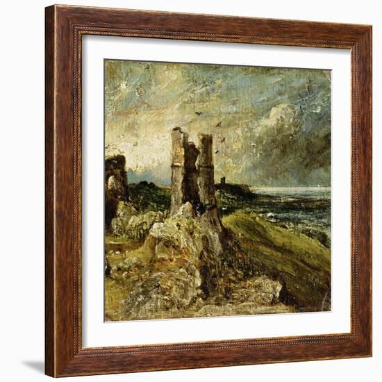 Sketch of Hadleigh Castle (Recto) (Oil on Millboard)-John Constable-Framed Giclee Print