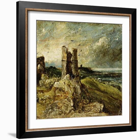 Sketch of Hadleigh Castle (Recto) (Oil on Millboard)-John Constable-Framed Giclee Print