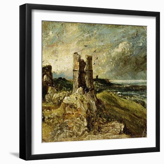 Sketch of Hadleigh Castle (Recto) (Oil on Millboard)-John Constable-Framed Giclee Print