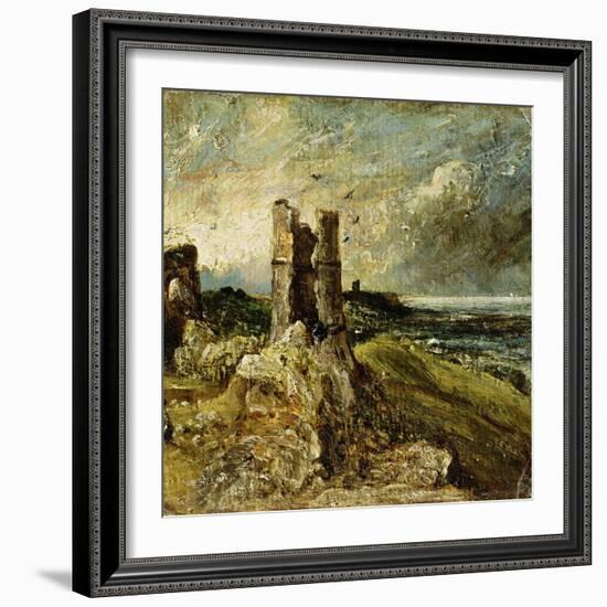 Sketch of Hadleigh Castle (Recto) (Oil on Millboard)-John Constable-Framed Giclee Print