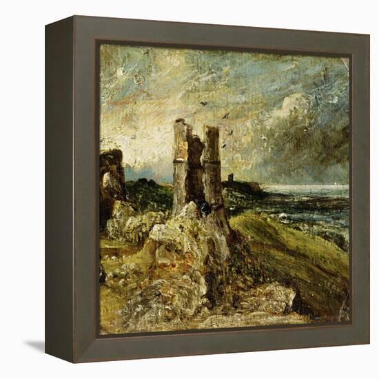 Sketch of Hadleigh Castle (Recto) (Oil on Millboard)-John Constable-Framed Premier Image Canvas