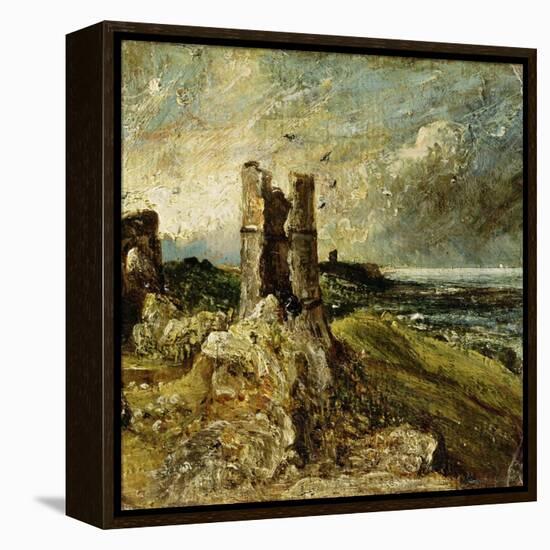 Sketch of Hadleigh Castle (Recto) (Oil on Millboard)-John Constable-Framed Premier Image Canvas