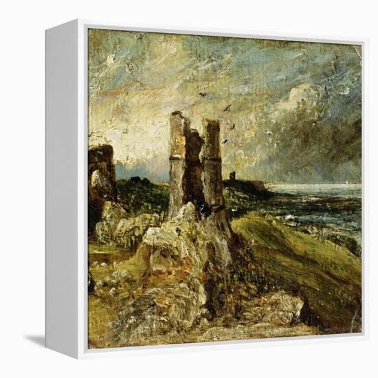 Sketch of Hadleigh Castle (Recto) (Oil on Millboard)-John Constable-Framed Premier Image Canvas