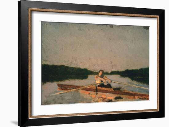 Sketch of Max Schmitt in a Single Scull, C.1870 (Oil on Canvas)-Thomas Cowperthwait Eakins-Framed Giclee Print