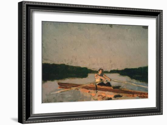 Sketch of Max Schmitt in a Single Scull, C.1870 (Oil on Canvas)-Thomas Cowperthwait Eakins-Framed Giclee Print