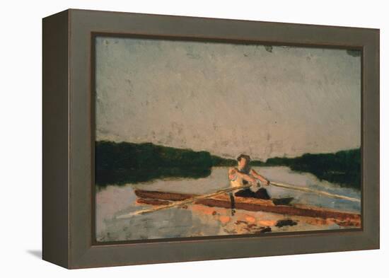 Sketch of Max Schmitt in a Single Scull, C.1870 (Oil on Canvas)-Thomas Cowperthwait Eakins-Framed Premier Image Canvas