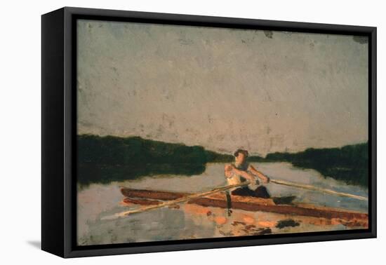 Sketch of Max Schmitt in a Single Scull, C.1870 (Oil on Canvas)-Thomas Cowperthwait Eakins-Framed Premier Image Canvas