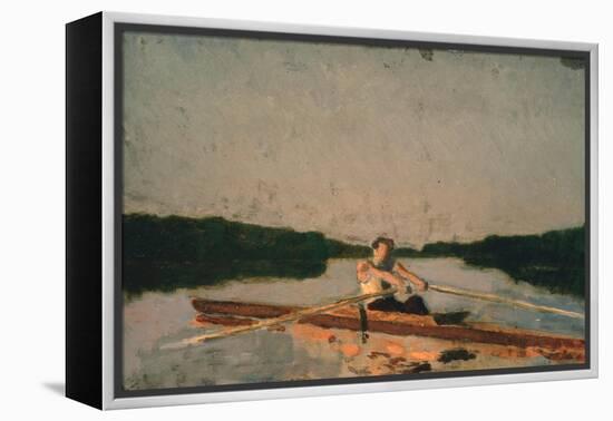 Sketch of Max Schmitt in a Single Scull, C.1870 (Oil on Canvas)-Thomas Cowperthwait Eakins-Framed Premier Image Canvas