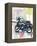 Sketch of Motorbike in Paris-Maja Wronska-Framed Premier Image Canvas