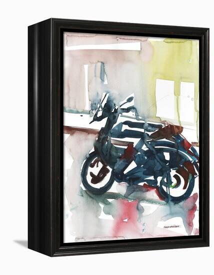 Sketch of Motorbike in Paris-Maja Wronska-Framed Premier Image Canvas