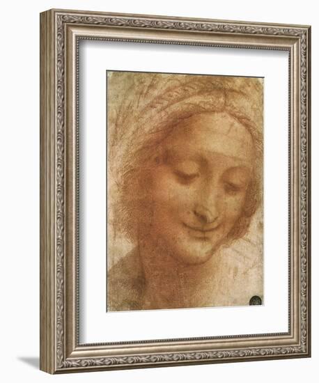 Sketch of Saint Anne, 1500-Leonardo da Vinci-Framed Giclee Print