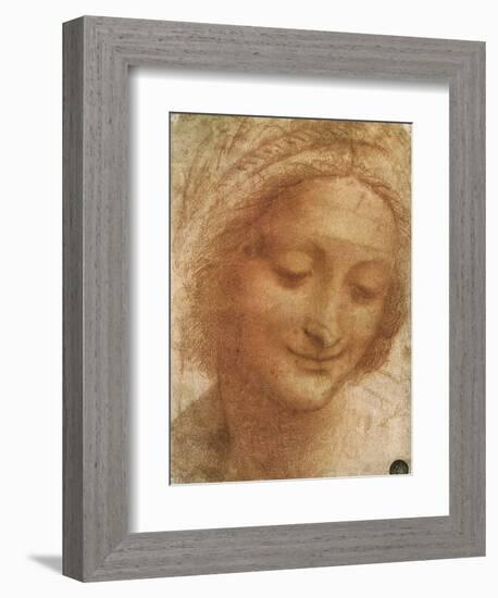 Sketch of Saint Anne, 1500-Leonardo da Vinci-Framed Giclee Print