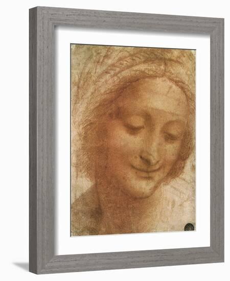 Sketch of Saint Anne, 1500-Leonardo da Vinci-Framed Giclee Print