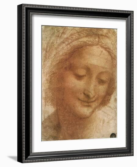 Sketch of Saint Anne, 1500-Leonardo da Vinci-Framed Giclee Print