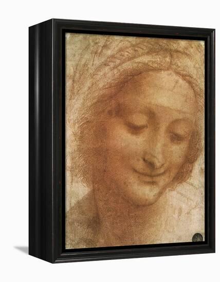 Sketch of Saint Anne, 1500-Leonardo da Vinci-Framed Premier Image Canvas