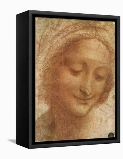 Sketch of Saint Anne, 1500-Leonardo da Vinci-Framed Premier Image Canvas