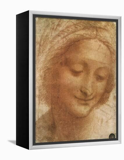 Sketch of Saint Anne, 1500-Leonardo da Vinci-Framed Premier Image Canvas