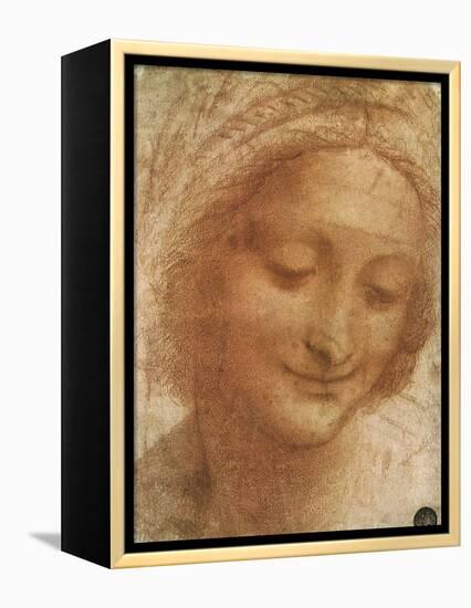 Sketch of Saint Anne, 1500-Leonardo da Vinci-Framed Premier Image Canvas