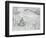 Sketch of the Interior of the Gare Saint-Lazare (Pencil on Paper)-Claude Monet-Framed Giclee Print