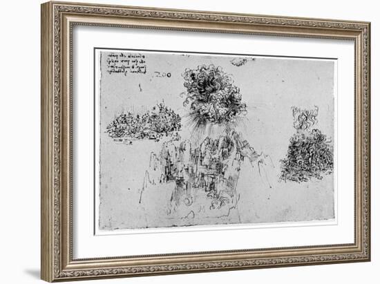 Sketch of the Last Judgement, Late 15th or Early 16th Century-Leonardo da Vinci-Framed Giclee Print