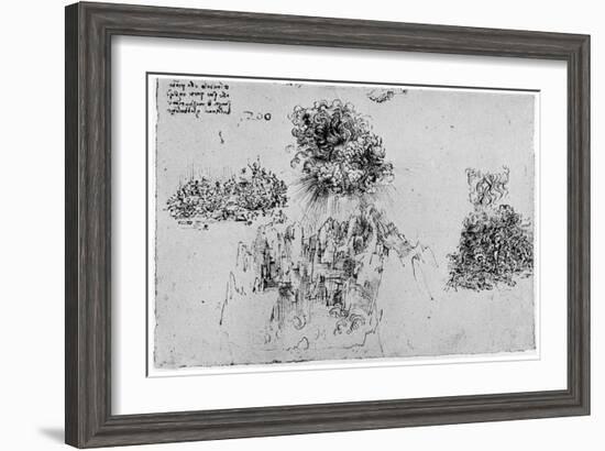 Sketch of the Last Judgement, Late 15th or Early 16th Century-Leonardo da Vinci-Framed Giclee Print