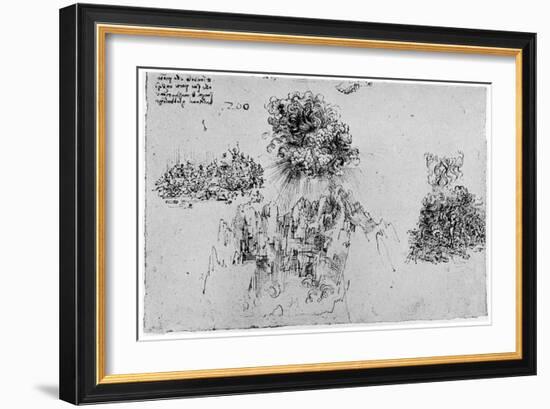 Sketch of the Last Judgement, Late 15th or Early 16th Century-Leonardo da Vinci-Framed Giclee Print