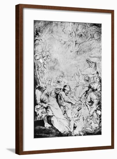 Sketch of the Martydom of St Livinus, C1633-Peter Paul Rubens-Framed Giclee Print
