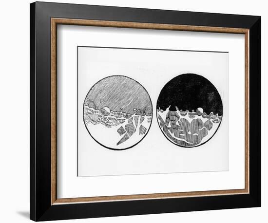 Sketch of the Moon by Galileo Galilei, C1635-Galileo Galilei-Framed Giclee Print