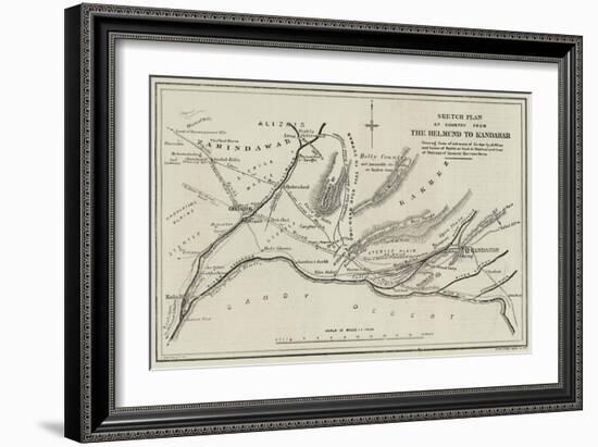 Sketch Plan of Country from the Helmund to Kandahar-null-Framed Giclee Print