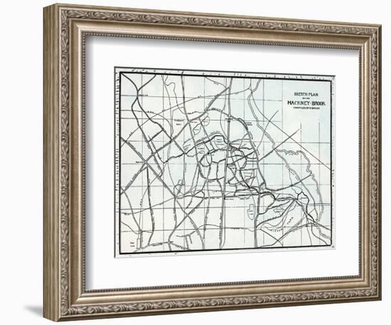 Sketch Plan of the Hackney Brook, Compiled by E. Bolus-null-Framed Giclee Print