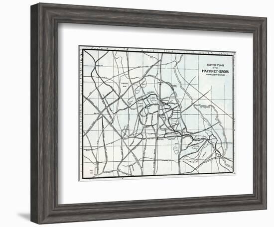 Sketch Plan of the Hackney Brook, Compiled by E. Bolus-null-Framed Giclee Print