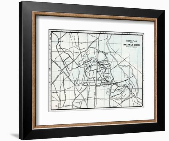 Sketch Plan of the Hackney Brook, Compiled by E. Bolus-null-Framed Giclee Print