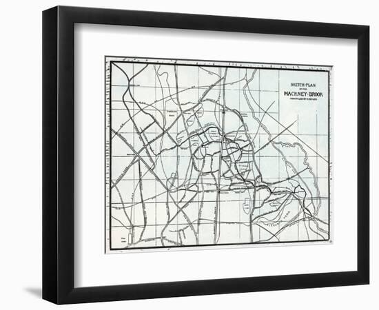 Sketch Plan of the Hackney Brook, Compiled by E. Bolus-null-Framed Giclee Print