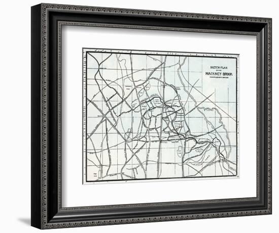 Sketch Plan of the Hackney Brook, Compiled by E. Bolus-null-Framed Giclee Print