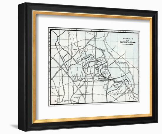 Sketch Plan of the Hackney Brook, Compiled by E. Bolus-null-Framed Giclee Print