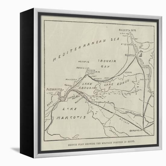 Sketch Plan Showing the Military Position in Egypt-null-Framed Premier Image Canvas