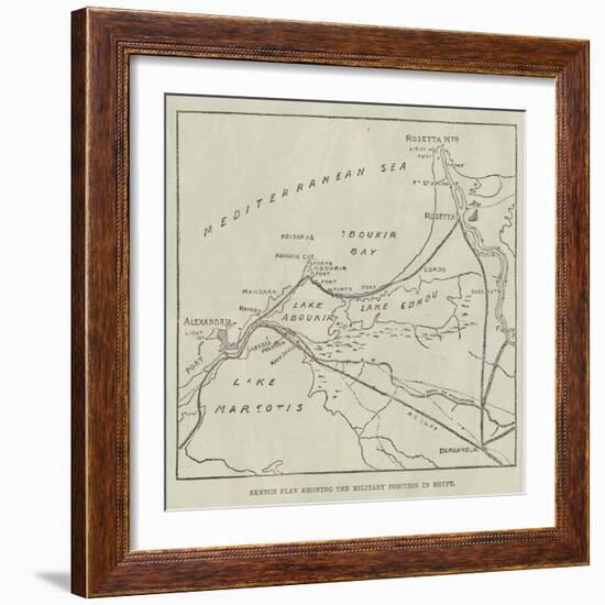 Sketch Plan Showing the Military Position in Egypt-null-Framed Giclee Print