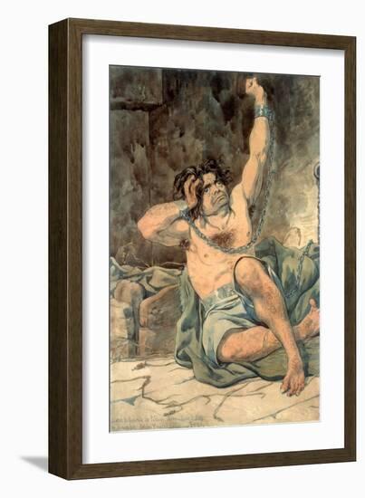 Sketch to Illustrate the Passions - Agony - Raving Madness, 1854-Richard Dadd-Framed Giclee Print