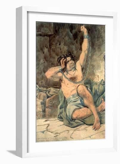 Sketch to Illustrate the Passions - Agony - Raving Madness, 1854-Richard Dadd-Framed Giclee Print