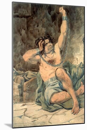 Sketch to Illustrate the Passions - Agony - Raving Madness, 1854-Richard Dadd-Mounted Giclee Print