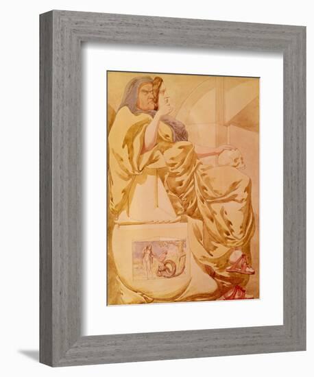 Sketch to Illustrate the Passions - Deceit or Duplicity, 1854-Richard Dadd-Framed Premium Giclee Print