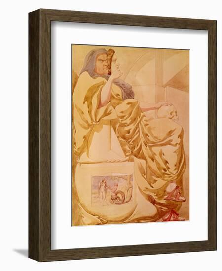 Sketch to Illustrate the Passions - Deceit or Duplicity, 1854-Richard Dadd-Framed Premium Giclee Print