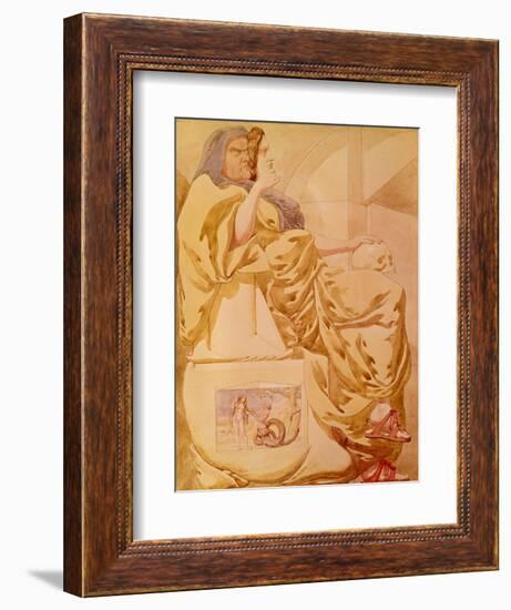 Sketch to Illustrate the Passions - Deceit or Duplicity, 1854-Richard Dadd-Framed Premium Giclee Print