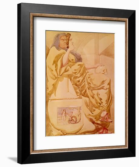 Sketch to Illustrate the Passions - Deceit or Duplicity, 1854-Richard Dadd-Framed Premium Giclee Print