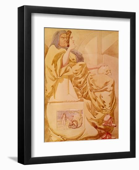 Sketch to Illustrate the Passions - Deceit or Duplicity, 1854-Richard Dadd-Framed Premium Giclee Print