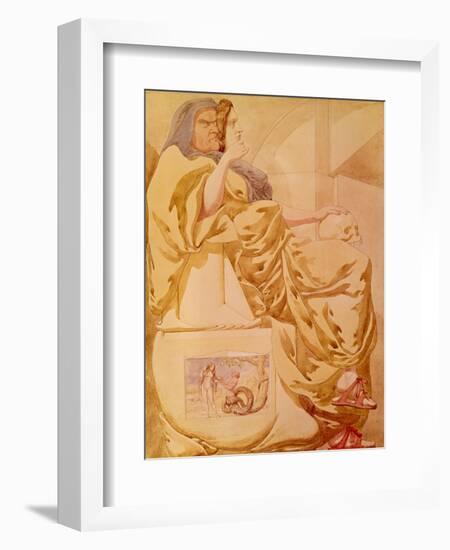 Sketch to Illustrate the Passions - Deceit or Duplicity, 1854-Richard Dadd-Framed Premium Giclee Print