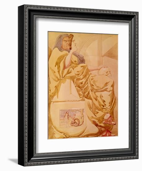 Sketch to Illustrate the Passions - Deceit or Duplicity, 1854-Richard Dadd-Framed Premium Giclee Print