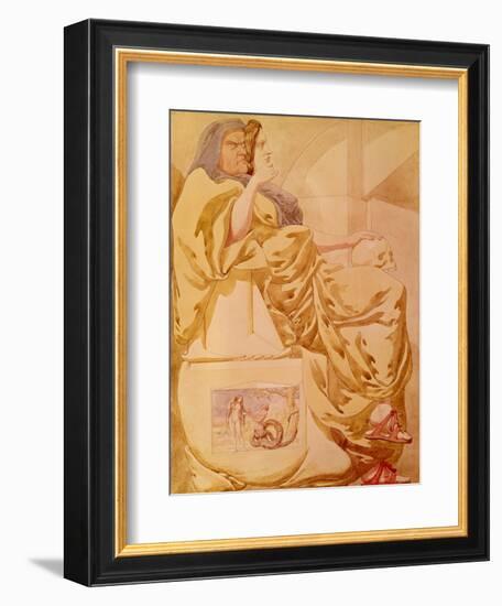 Sketch to Illustrate the Passions - Deceit or Duplicity, 1854-Richard Dadd-Framed Premium Giclee Print