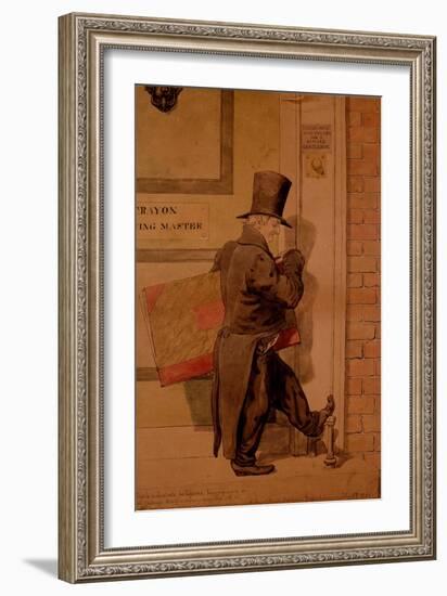 Sketch to Illustrate the Passions - Insignificance or Self Contempt, 1854-Richard Dadd-Framed Premium Giclee Print